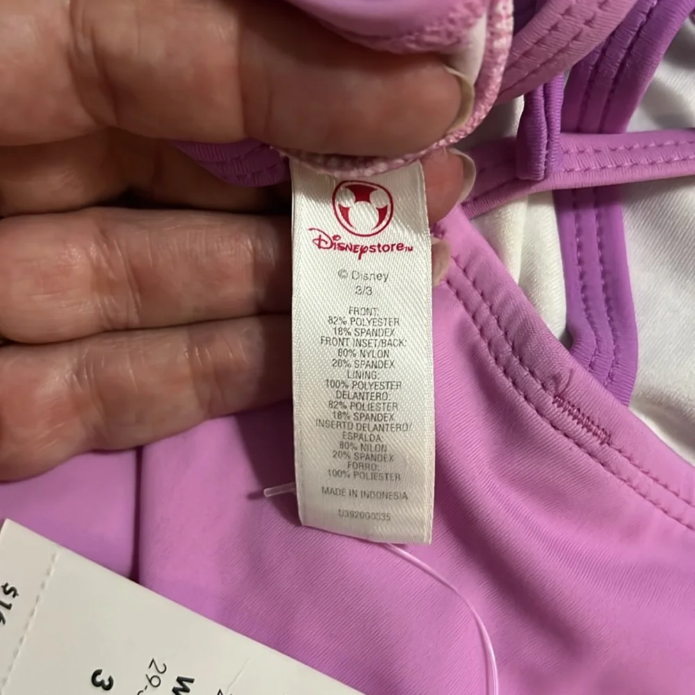 Disney Store Princess Toddler Bathing Suit (3) & Swim Top XXS (2/3) Summer Beach